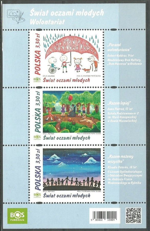 Znaczek Polska 2020 Mi bl 299 Fi bl 348 Czyste **