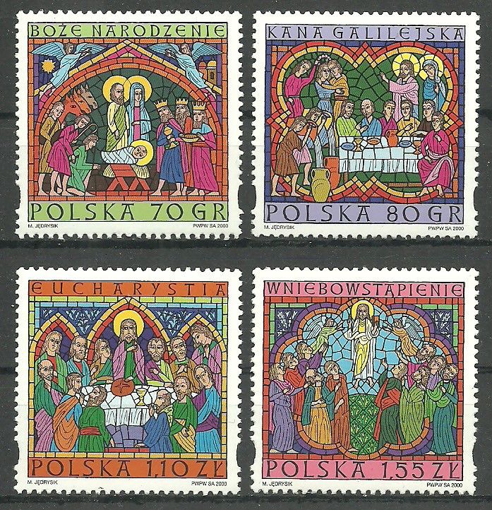 Znaczek Polska 2000 Mi 3869-3872 Fi 3721-3724 Czyste **