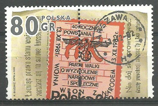 Znaczek Polska 2000 Mi zf 3874 Fi zf 3726 Czyste **