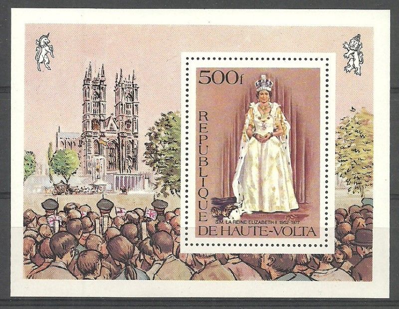 Znaczek Burkina Faso 1977 Mi bl 46 Czyste **