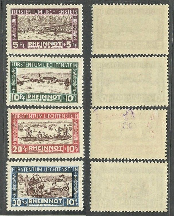Znaczek Liechtenstein 1928 Mi 78-81 Czyste **