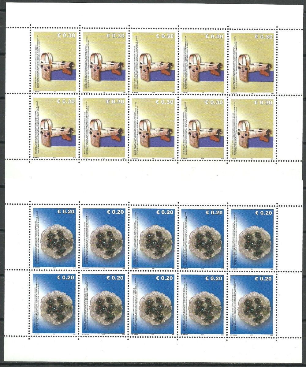 Znaczek Kosowo 2005 Mi ark 31-32 Czyste **