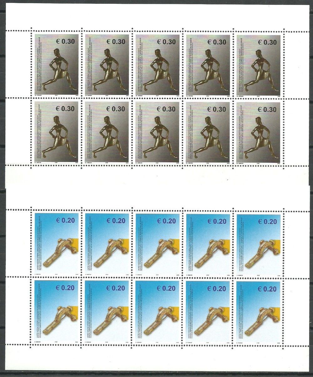 Znaczek Kosowo 2005 Mi ark 38-39 Czyste **