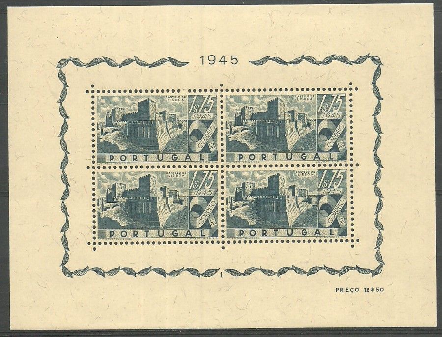 Znaczek Portugalia 1946 Mi bl 10 Czyste **