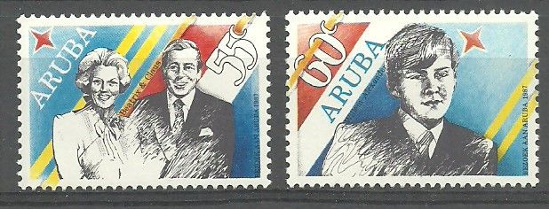 Znaczek Aruba 1987 Mi 22-23 Czyste **