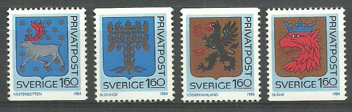 Znaczek Szwecja 1984 Mi 1278-1281 Czyste **