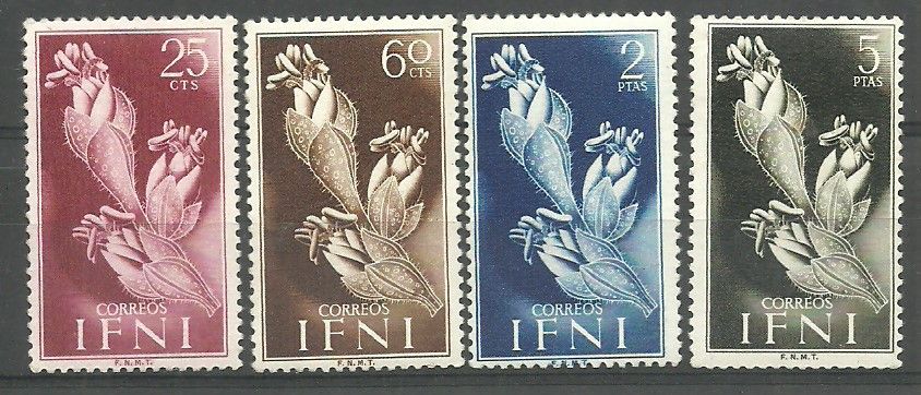 Znaczek IFNI 1954 Mi 134+137+140+142 Czyste **