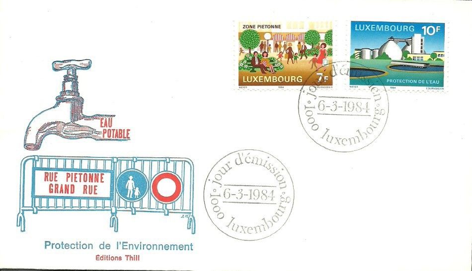 Znaczek Luksemburg 1984 Mi 1095-1096 FDC