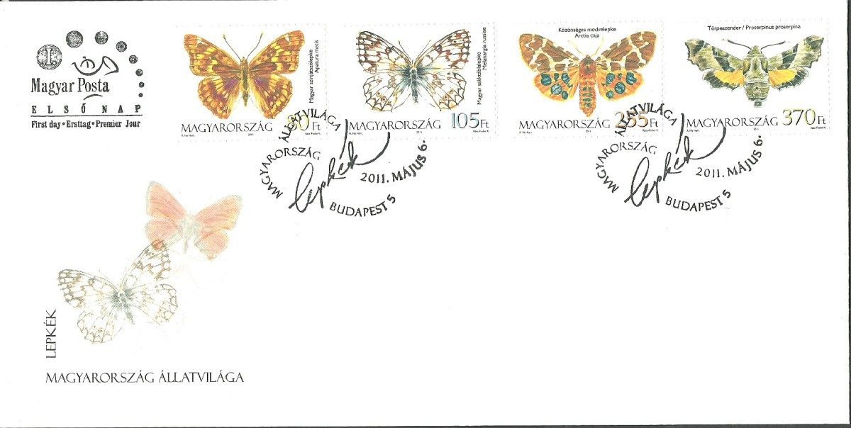 Znaczek Węgry 2011 Mi 5520-5523 FDC