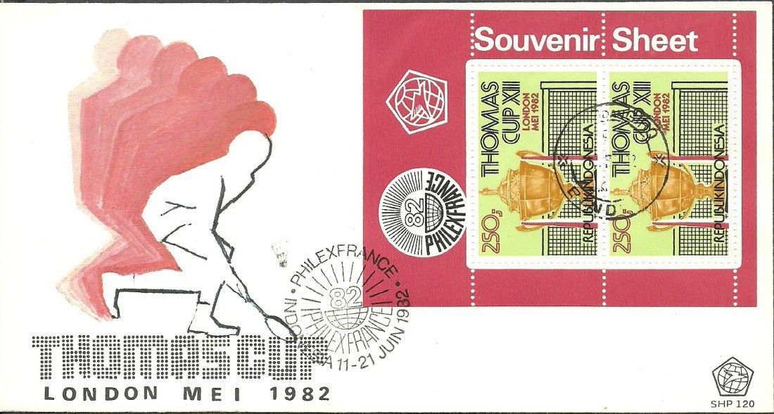 Znaczek Indonezja 1982 Mi bl 43 FDC