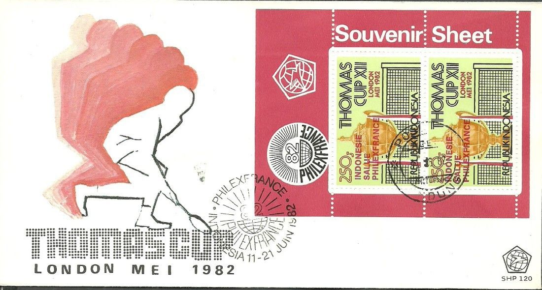 Znaczek Indonezja 1982 Mi bl 45a FDC