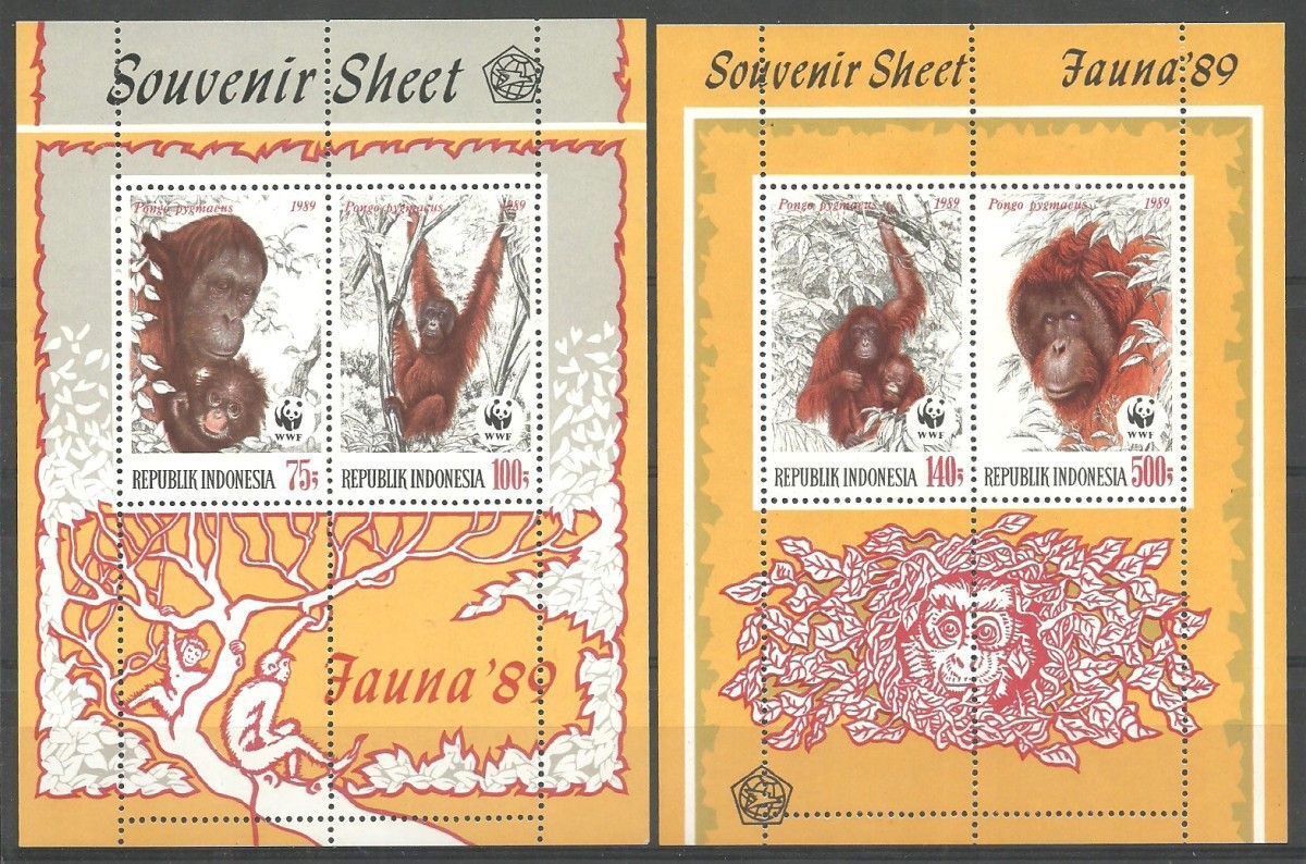 Znaczek Indonezja 1989 Mi bl 67-68 Czyste **