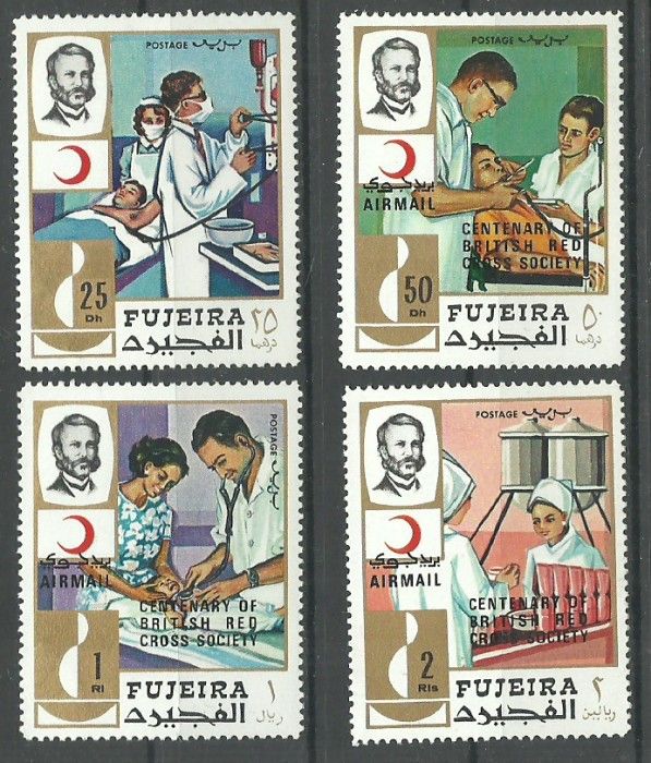 Znaczek Fujeira / Fudżajra 1970 Mi 525-528 Czyste **