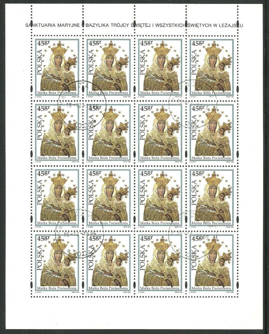 Znaczek Polska 1995 Mi abo ark 3551 Fi ark 3403 Stemplowane