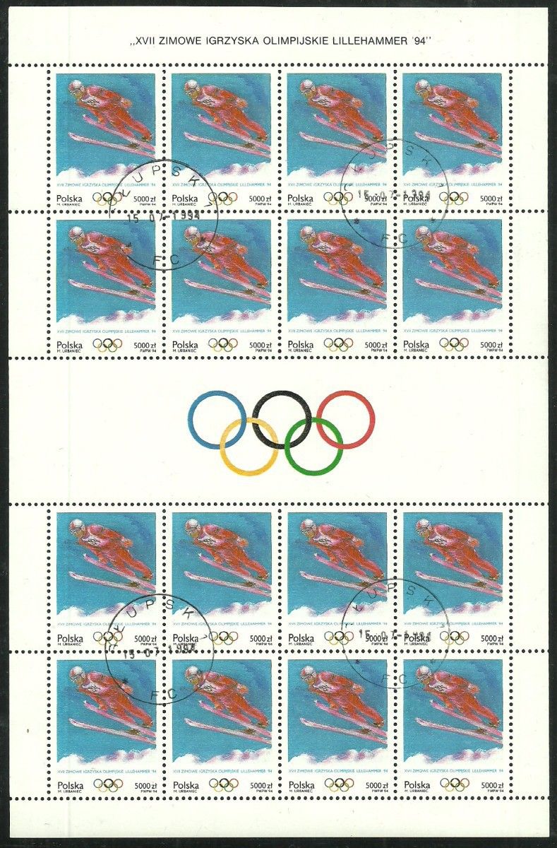 Znaczek Polska 1994 Mi abo ark 3479 Fi ark 3331 Stemplowane