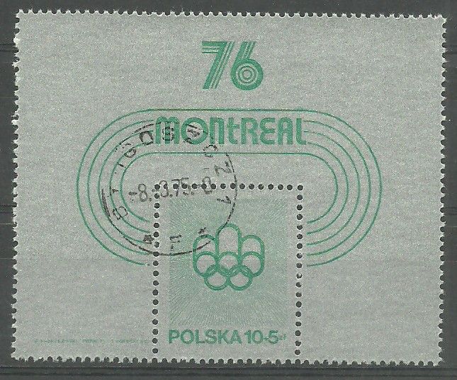 Znaczek Polska 1975 Mi abo bl 61 Fi bl 95 Stemplowane