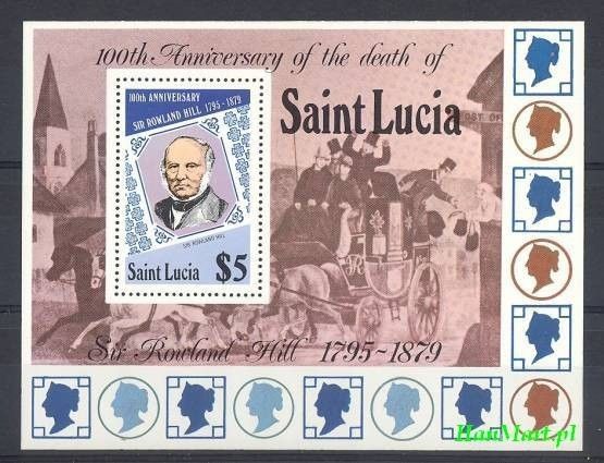 Znaczek Saint Lucia 1979 Mi bl 18 Czyste **