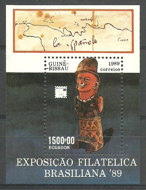 Znaczek Gwinea Bissau 1989 Mi bl 280 Czyste **