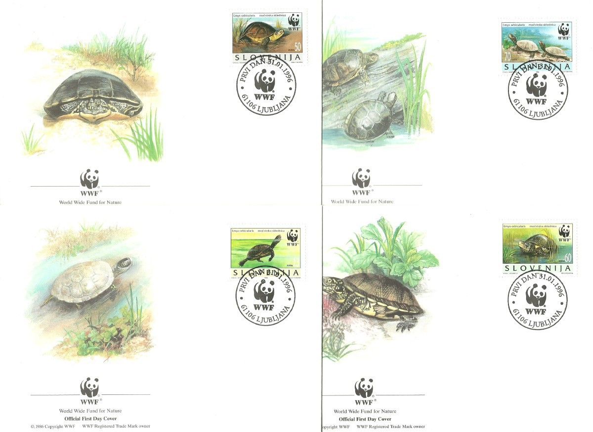 Znaczek Słowenia 1996 Mi 131-134 FDC