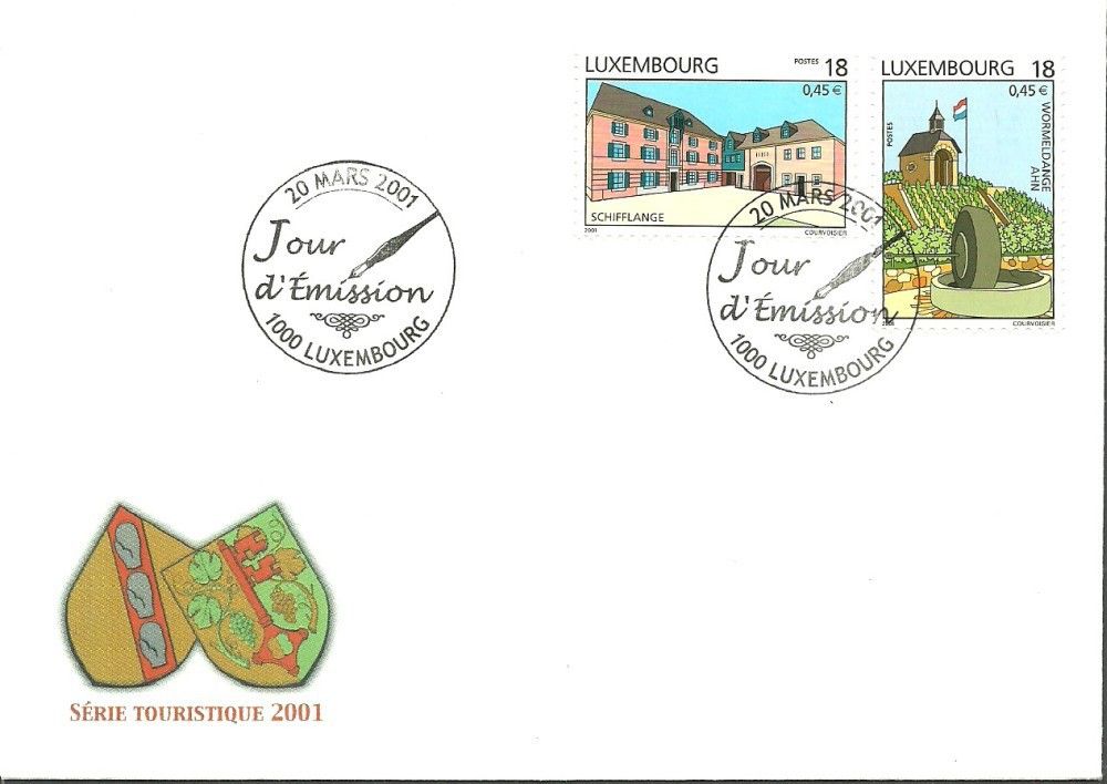 Znaczek Luksemburg 2001 Mi 1524-1525 FDC