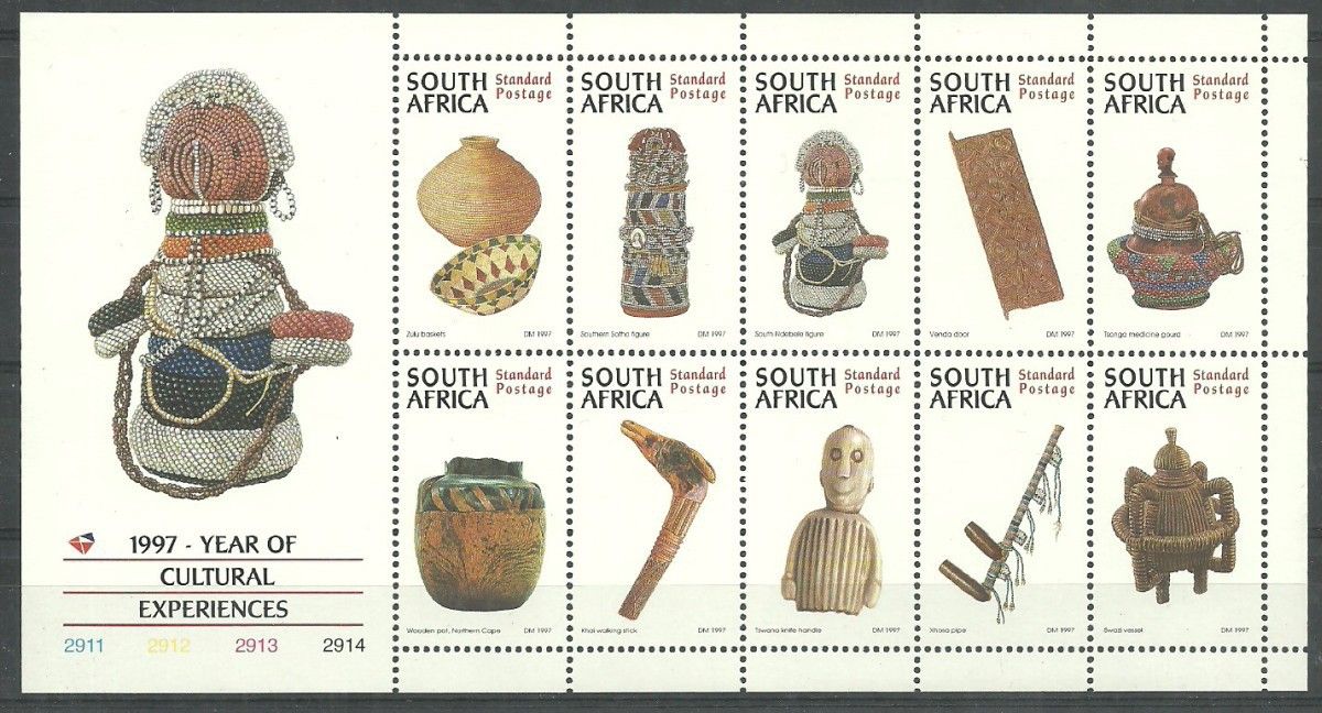 Znaczek Republika Południowej Afryki 1997 Mi ark 1053-1062A Czyste **