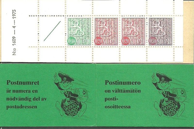 Znaczek Finlandia 1975 Mi mh 9a Czyste **