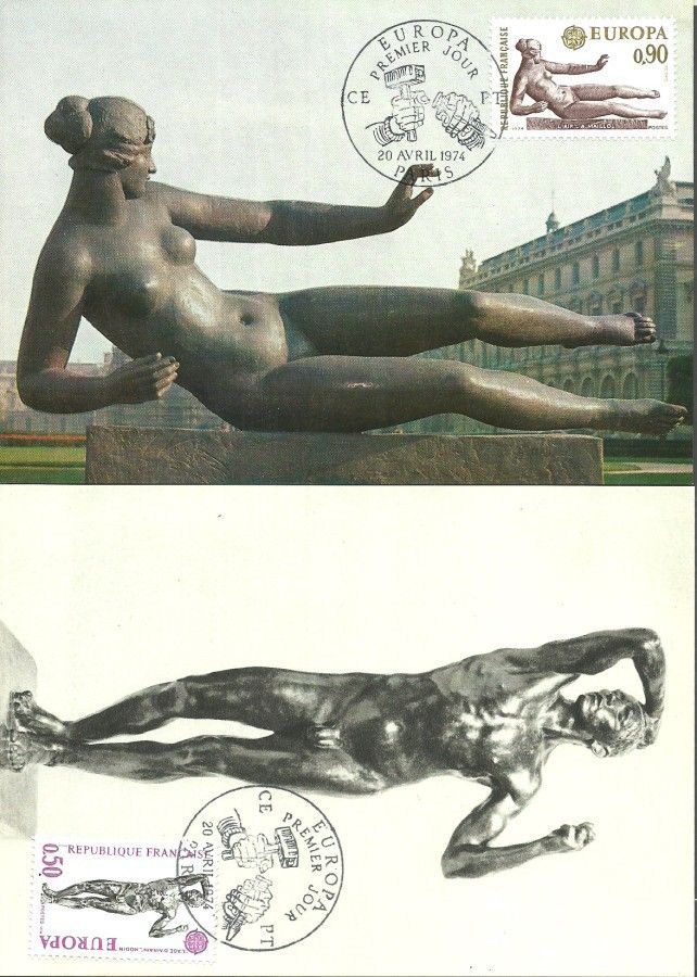 Znaczek Francja 1974 Mi 1869-1870 Karta Max