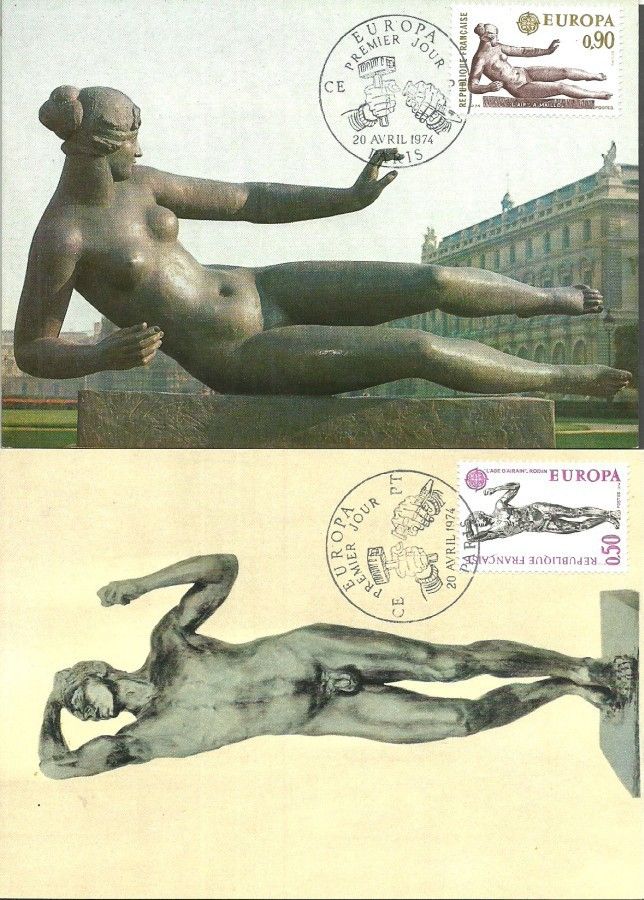 Znaczek Francja 1974 Mi 1869-1870 Karta Max