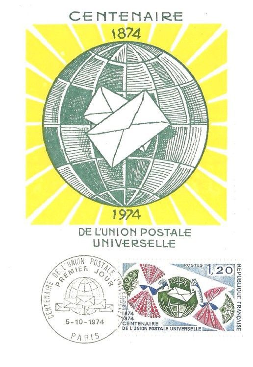 Znaczek Francja 1974 Mi 1887 Karta Max