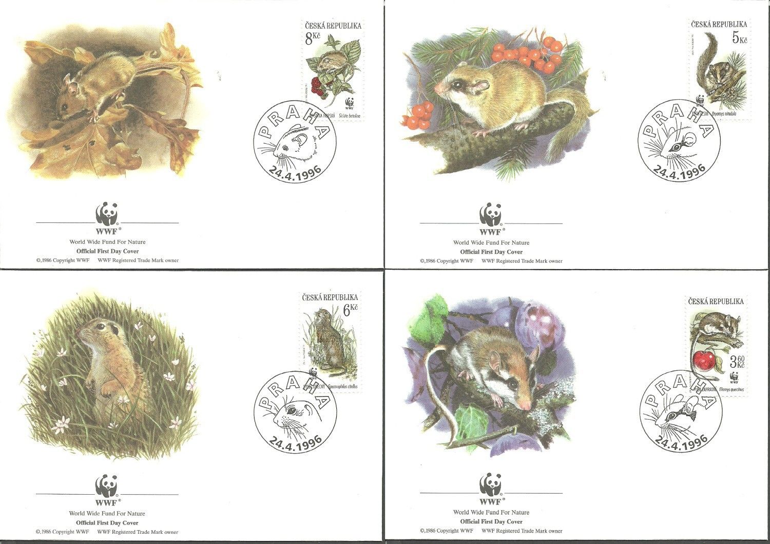 Znaczek Czechy 1996 Mi 110-113 FDC