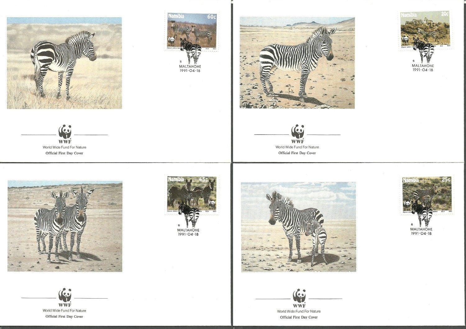 Znaczek Namibia 1991 Mi 702-705 FDC