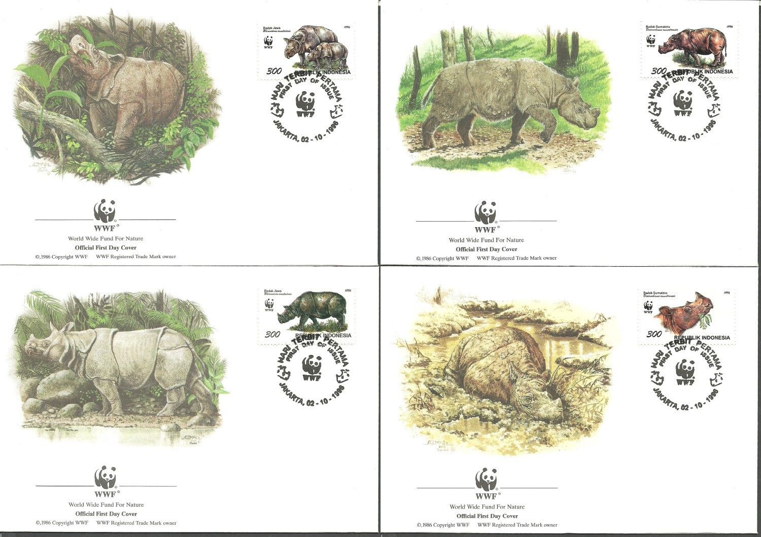 Znaczek Indonezja 1996 Mi 1648-1651 FDC