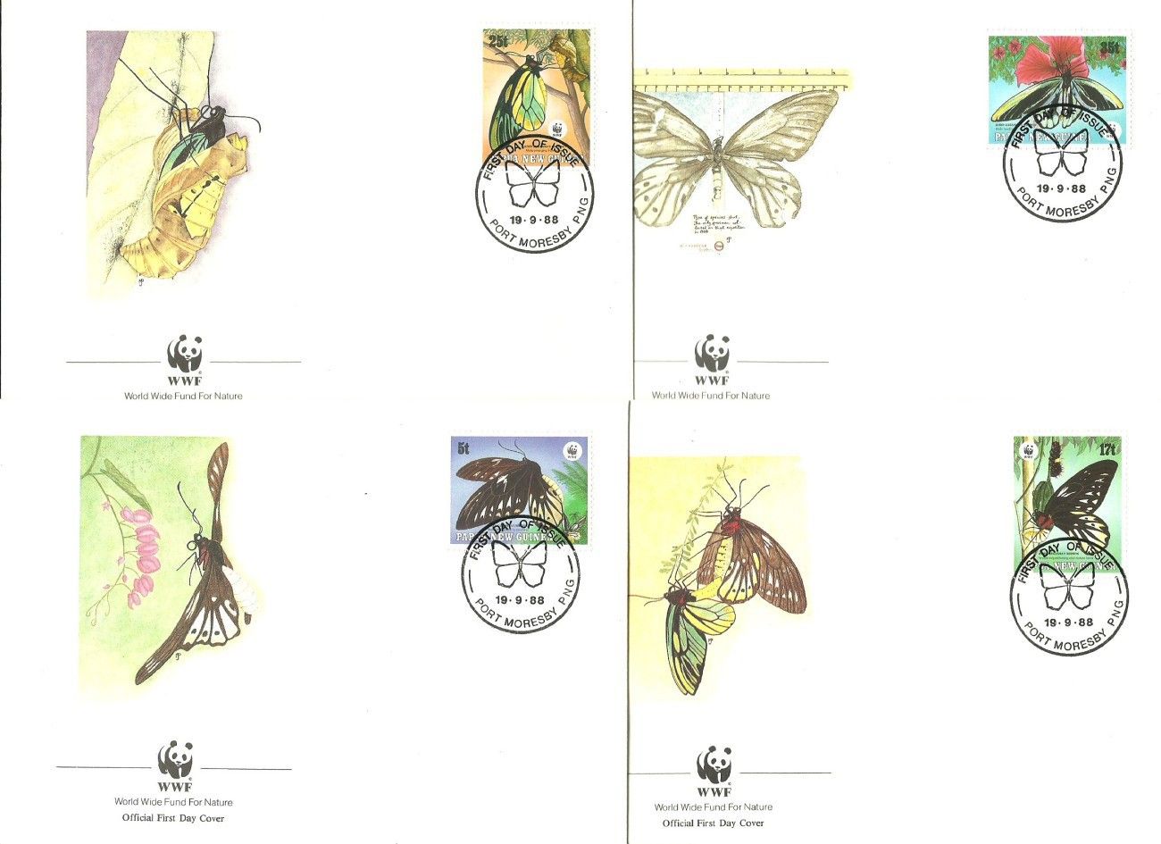 Znaczek Papua Nowa Gwinea 1988 Mi 574-577 FDC