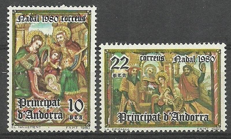 Znaczek Andora (hiszpańska) 1980 Mi 136-137 Czyste **