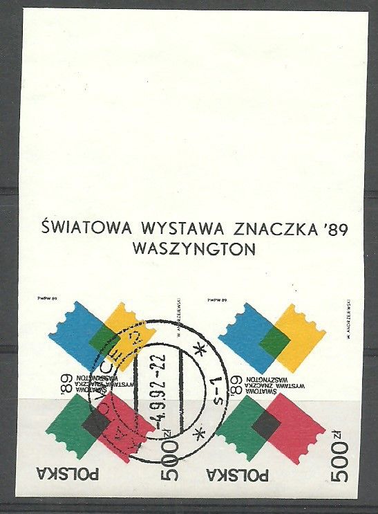 Znaczek Polska 1989 Mi abo 3229B Fi 3081A Stemplowane