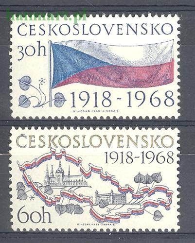 Znaczek Czechosłowacja 1968 Mi 1829-1830 Czyste **
