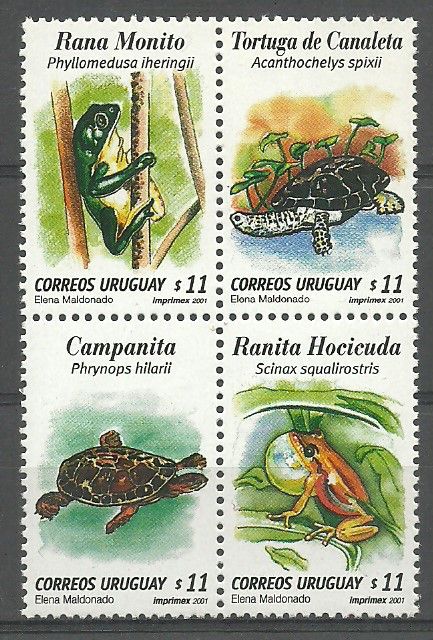 Znaczek Urugwaj 2001 Mi 2581-2584 Czyste **