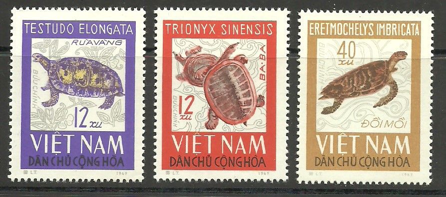 Znaczek Wietnam 1965 Mi 433+435+437 Czyste **