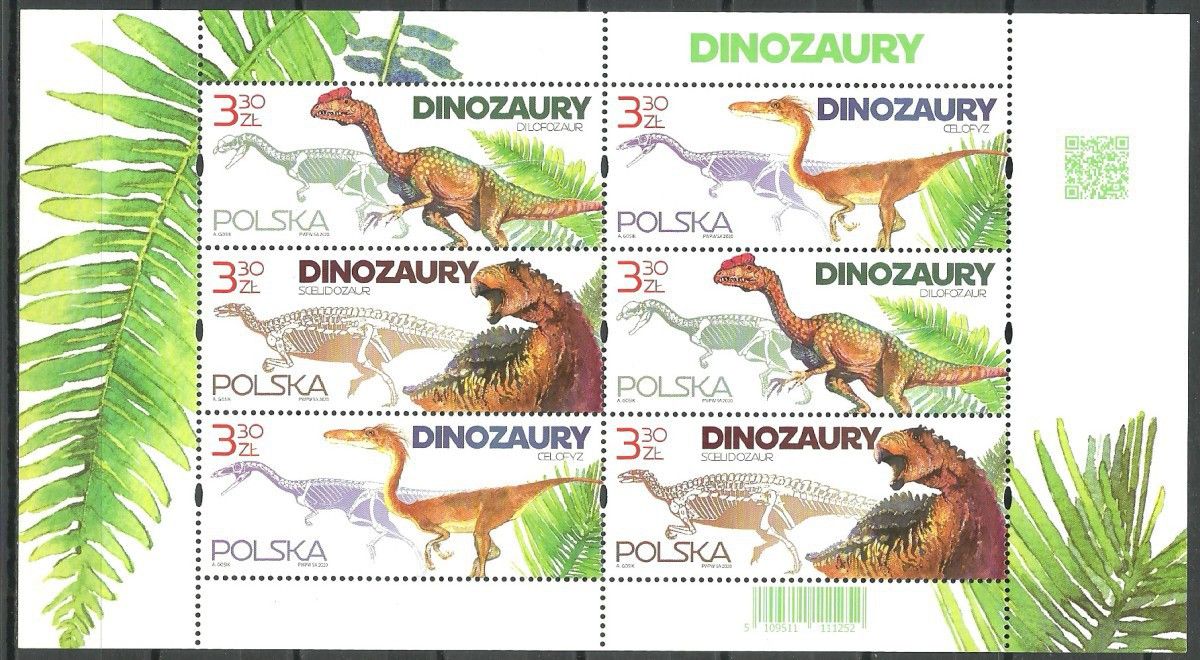 Znaczek Polska 2020 Mi ark 5259-5261 Fi ark 5109-5111 Czyste **
