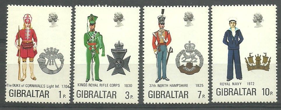 Znaczek Gibraltar 1972 Mi 289-292 Czyste **