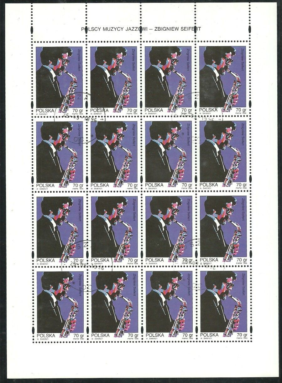 Znaczek Polska 1996 Mi abo ark 3624 Fi ark 3476 Stemplowane