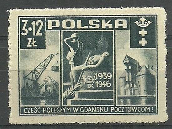 Znaczek Polska 1946 Mi 444 Fi 411 Czyste **