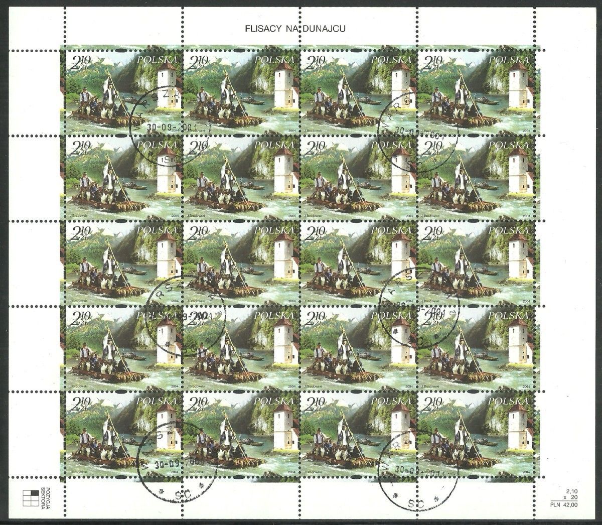 Znaczek Polska 2004 Mi abo ark 4149 Fi ark 3999 Stemplowane