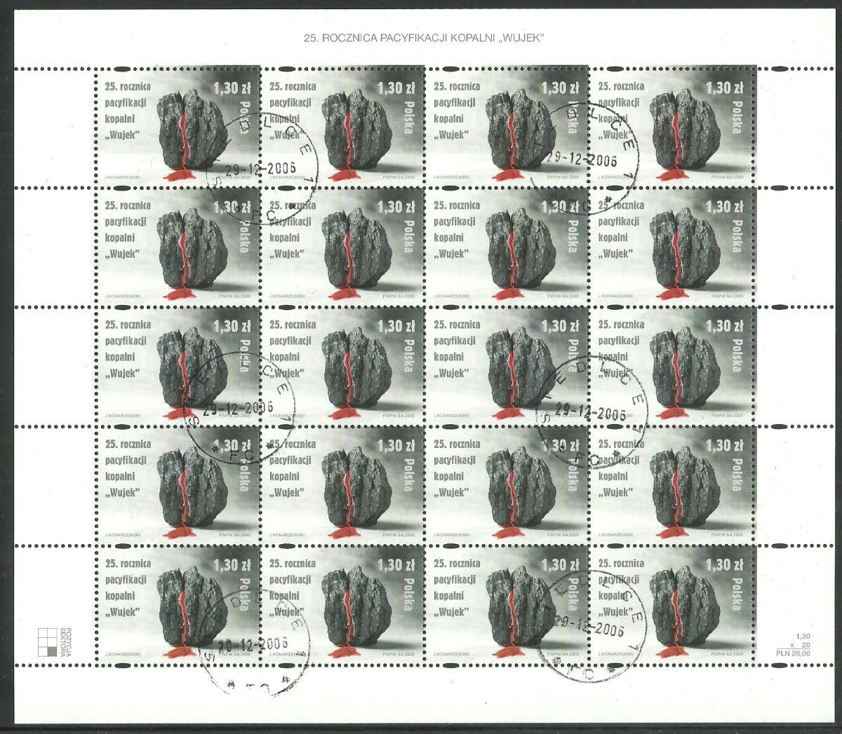 Znaczek Polska 2006 Mi abo ark 4296 Fi ark 4146 Stemplowane