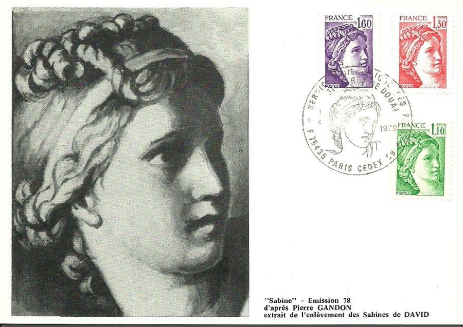 Znaczek Francja 1979 Mi 2171-2173 Karta Max