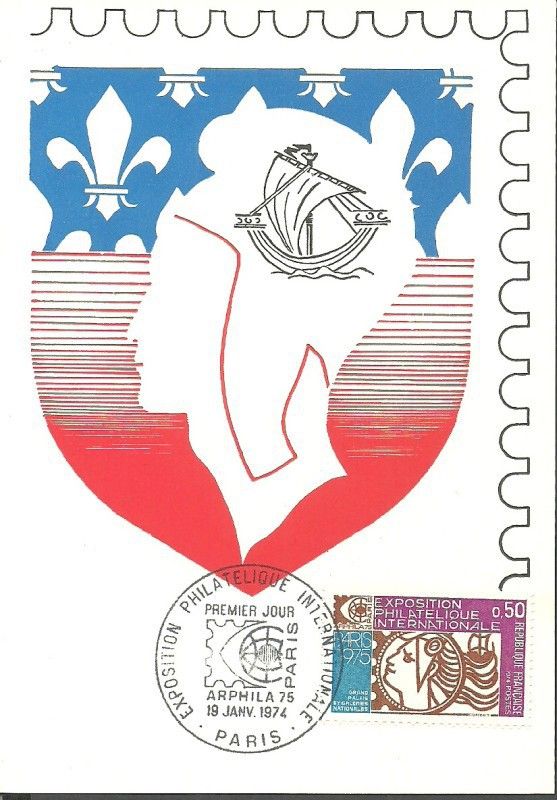 Znaczek Francja 1974 Mi 1863 Karta Max