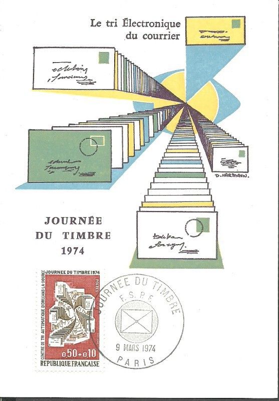 Znaczek Francja 1974 Mi 1865 Karta Max