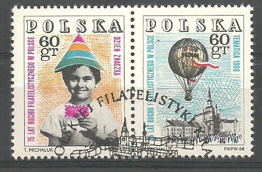 Znaczek Polska 1968 Mi abo 1852-1853 Fi 1705-1706 Stemplowane