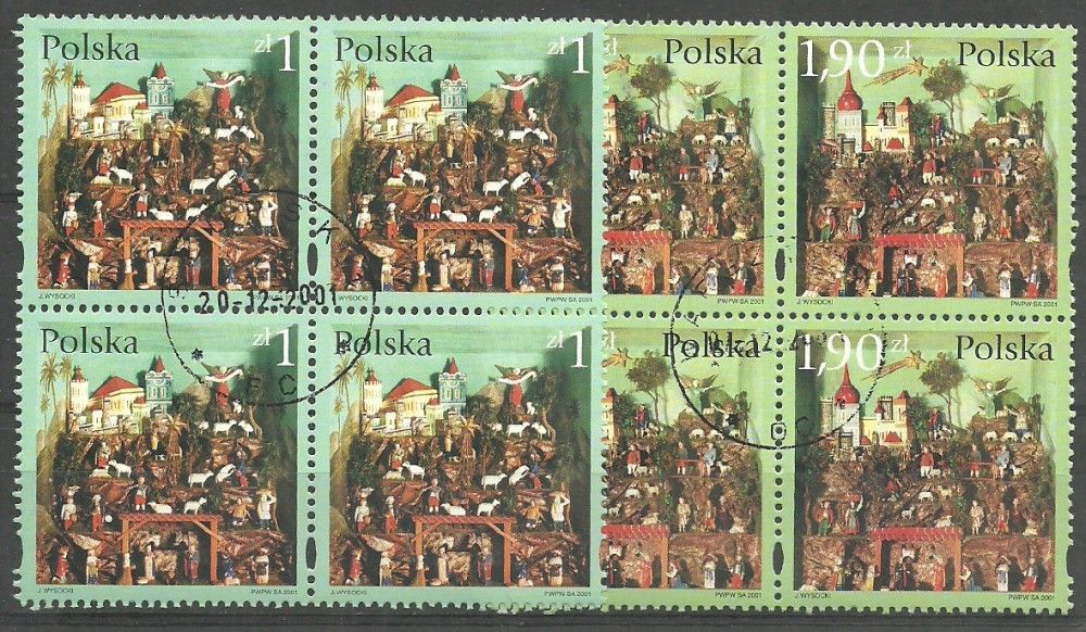Znaczek Polska 2001 Mi abo 3946-3947 Fi 3796-3797 Stemplowane
