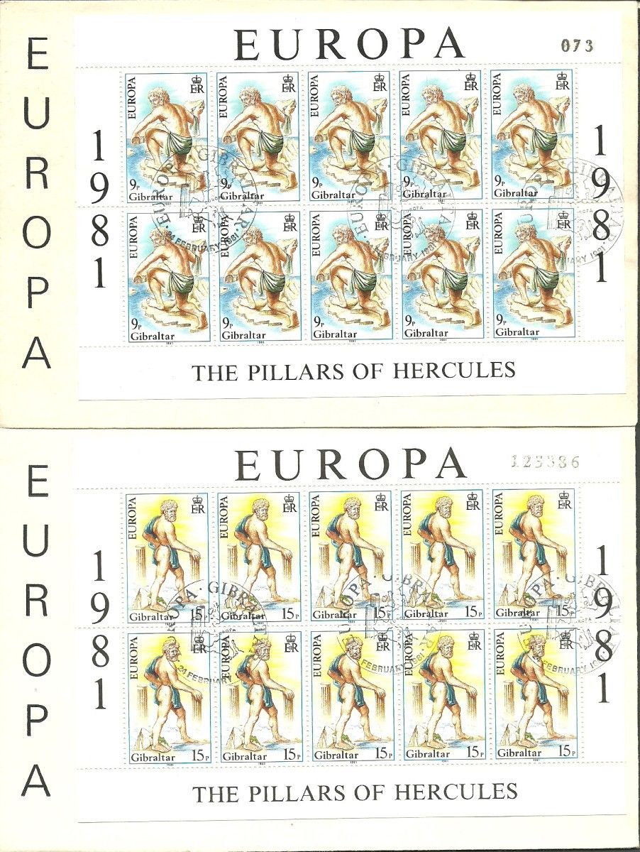 Znaczek Gibraltar 1981 Mi ark 416-417 FDC